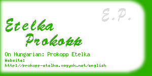 etelka prokopp business card